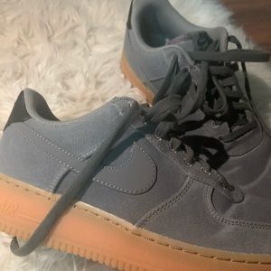 Nike Air Force Ones 07 Gray Suede